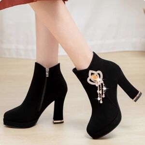 Ladies shoes deer leather shoes